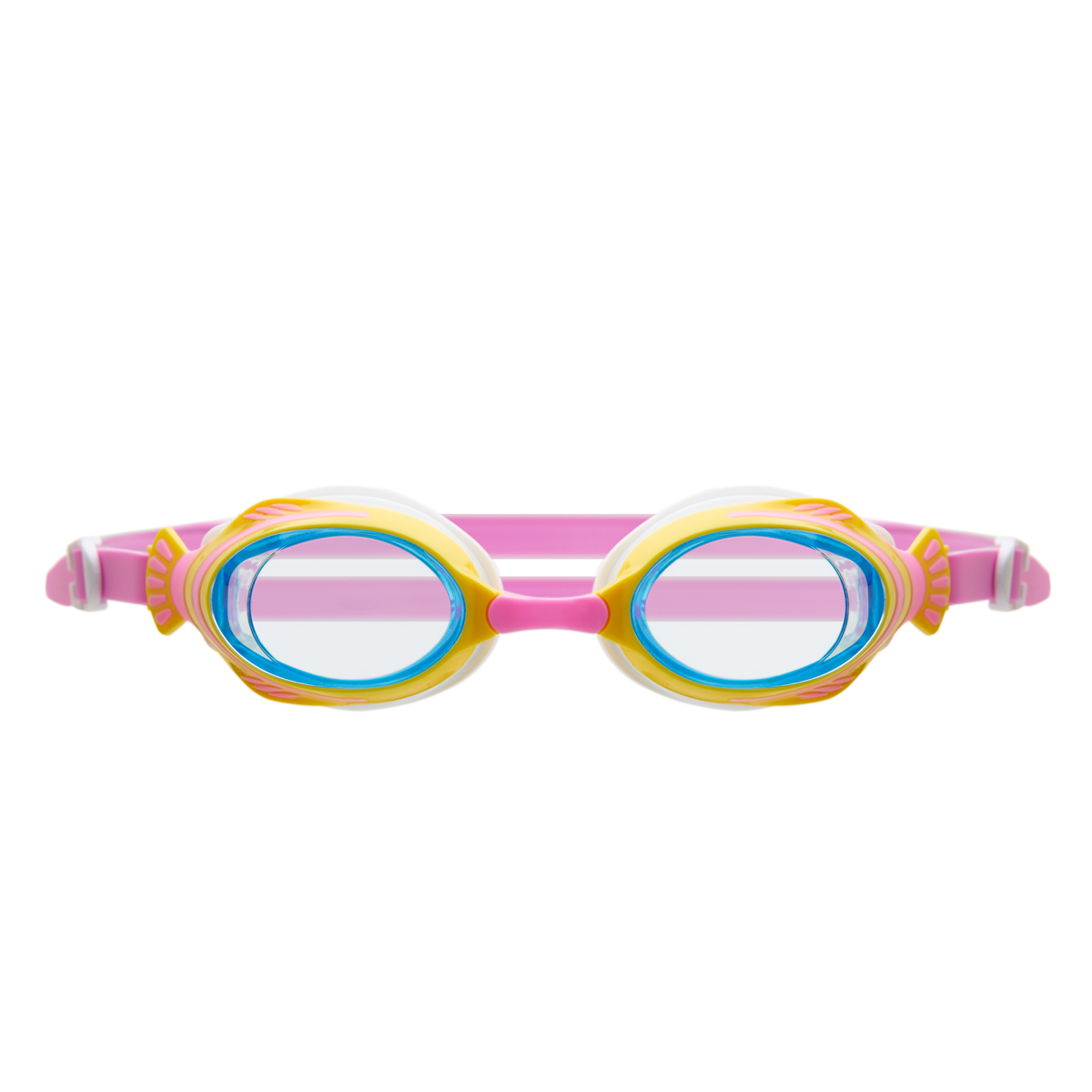 Очки детские для плав.TORRES Fish Kids, SW-32522PK,голуб. линзы,оранж-роз.оправа, раздв. рег.ремешок