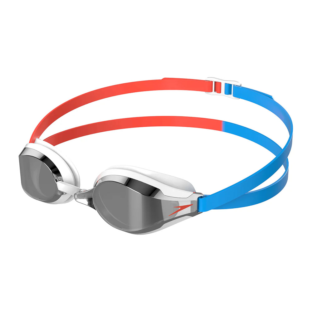 Очки для плав. SPEEDO Fastskin Speedsocket 2 Mirror, 8-1089717608, ЗЕРКАЛЬН. линзы, белая оправа