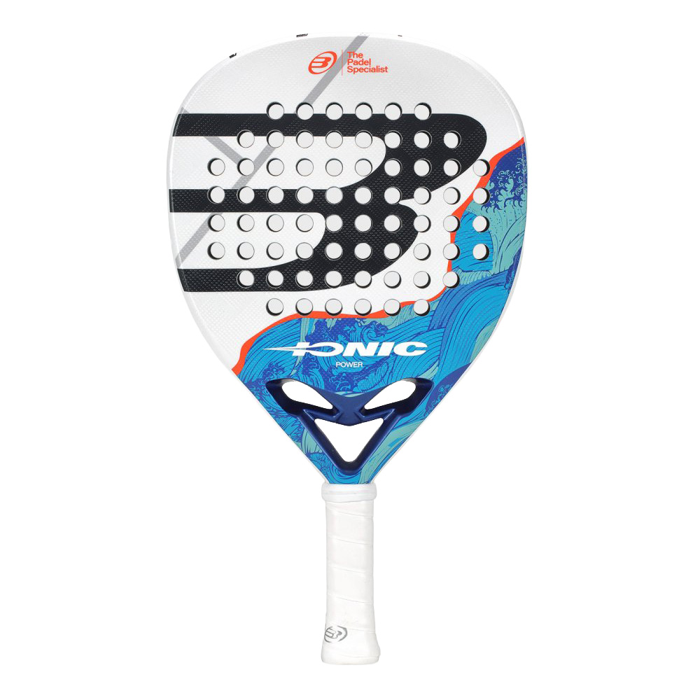 Ракетка для падела BULLPADEL Ionic Power 26, 494411, для продв. игроков, стекловолокно, сине-белый