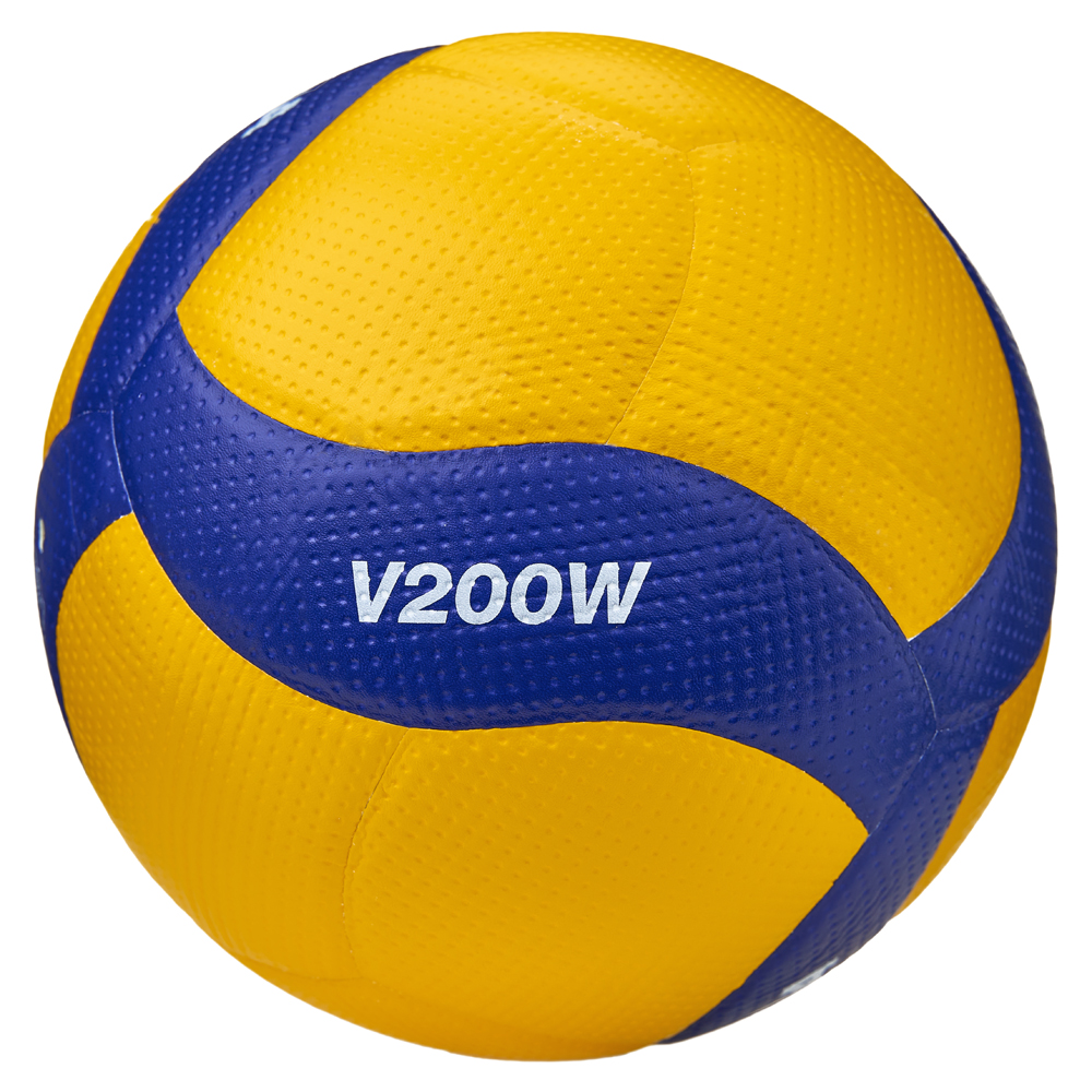 Мяч вол. MIKASA V200W, р.5, оф.мяч FIVB, FIVB Appr, синт.кожа (микрофиб), 18пан, клееный, желт-син