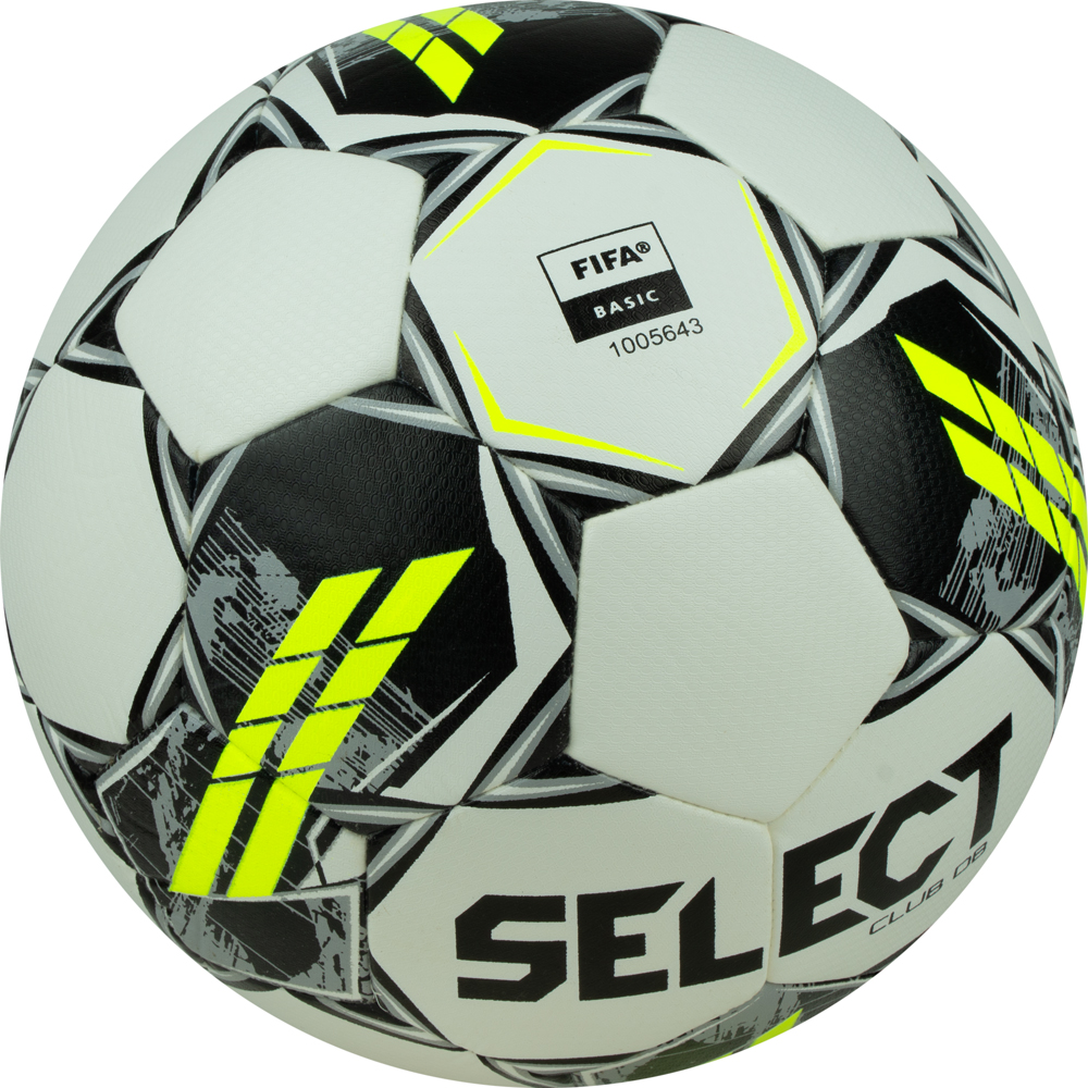 Мяч футб. SELECT Club DB V23, 0865160100, р.5, FIFA Basic 32п, ТПУ, гибридн.сш, бело-черно-зеленый