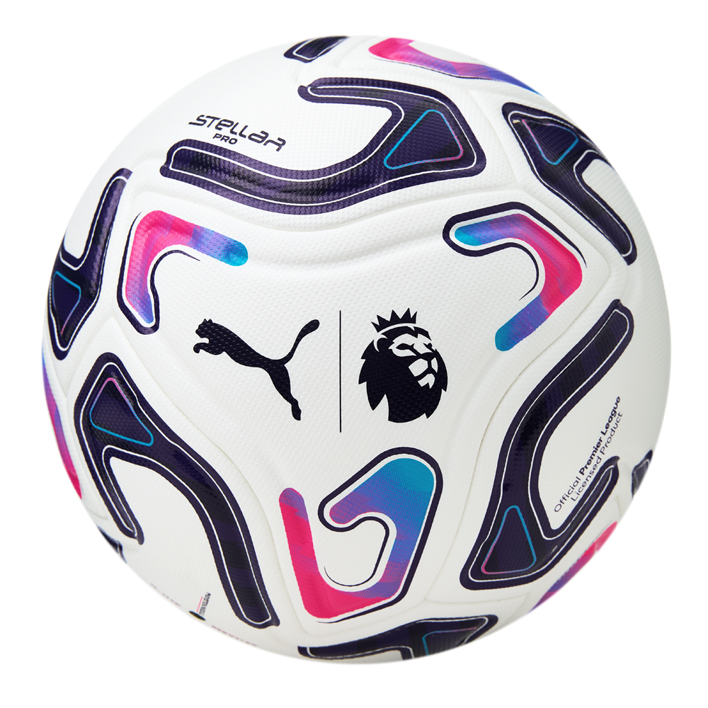 Мяч футб. PUMA Stellar Pro PL, 08510701, р.5, FIFA Quality Pro, 8п, ПУ, термосш, бело-фиолетовый