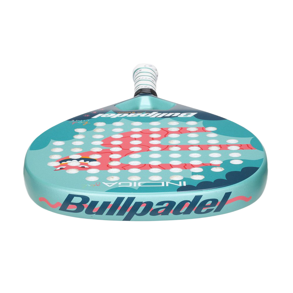 Ракетка для падела BULLPADEL Indiga Jr Girl 26, 494423, для начинающих, стекловолокно, бирюз-коралл