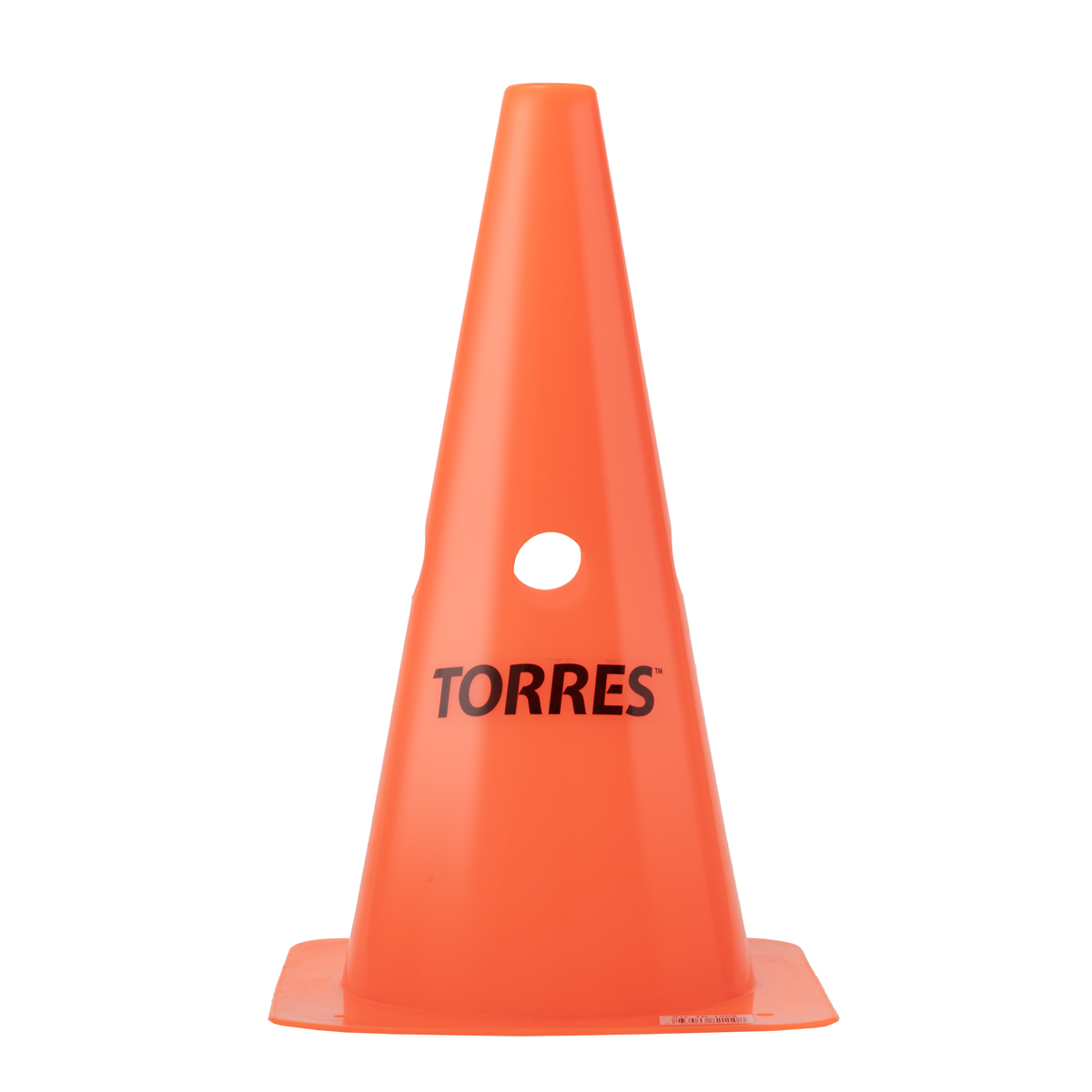 Конус трен. TORRES, TR1009, пластик, высота 30 см, с отв. для штанги TORRES, оранжевый