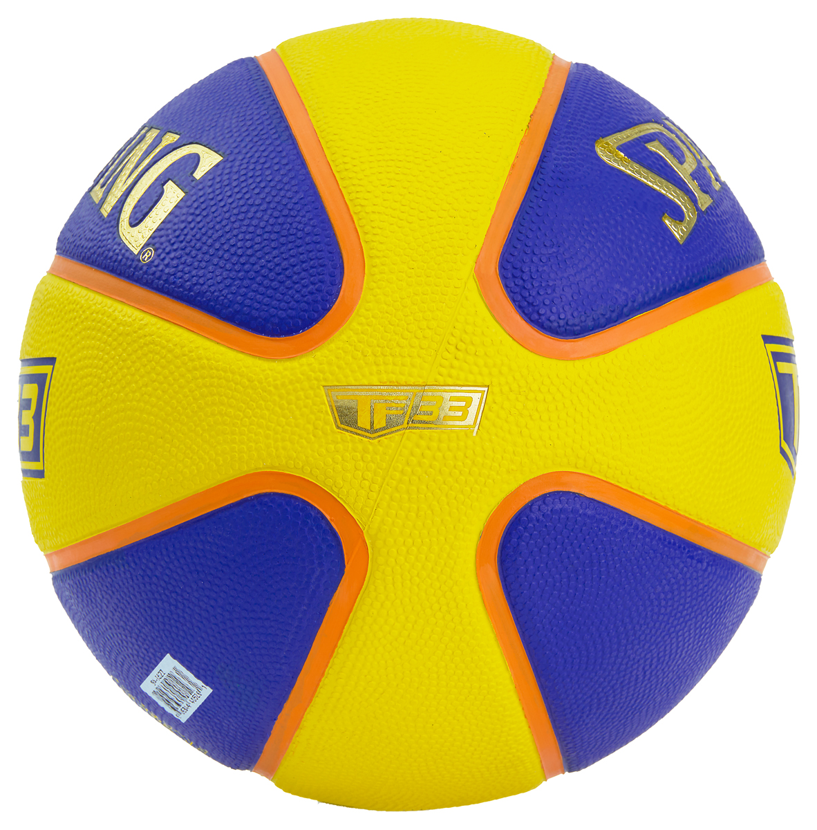 Мяч баск. SPALDING TF-33 Outdoor 3*3, 84352z, р.6, резина, желто-синий