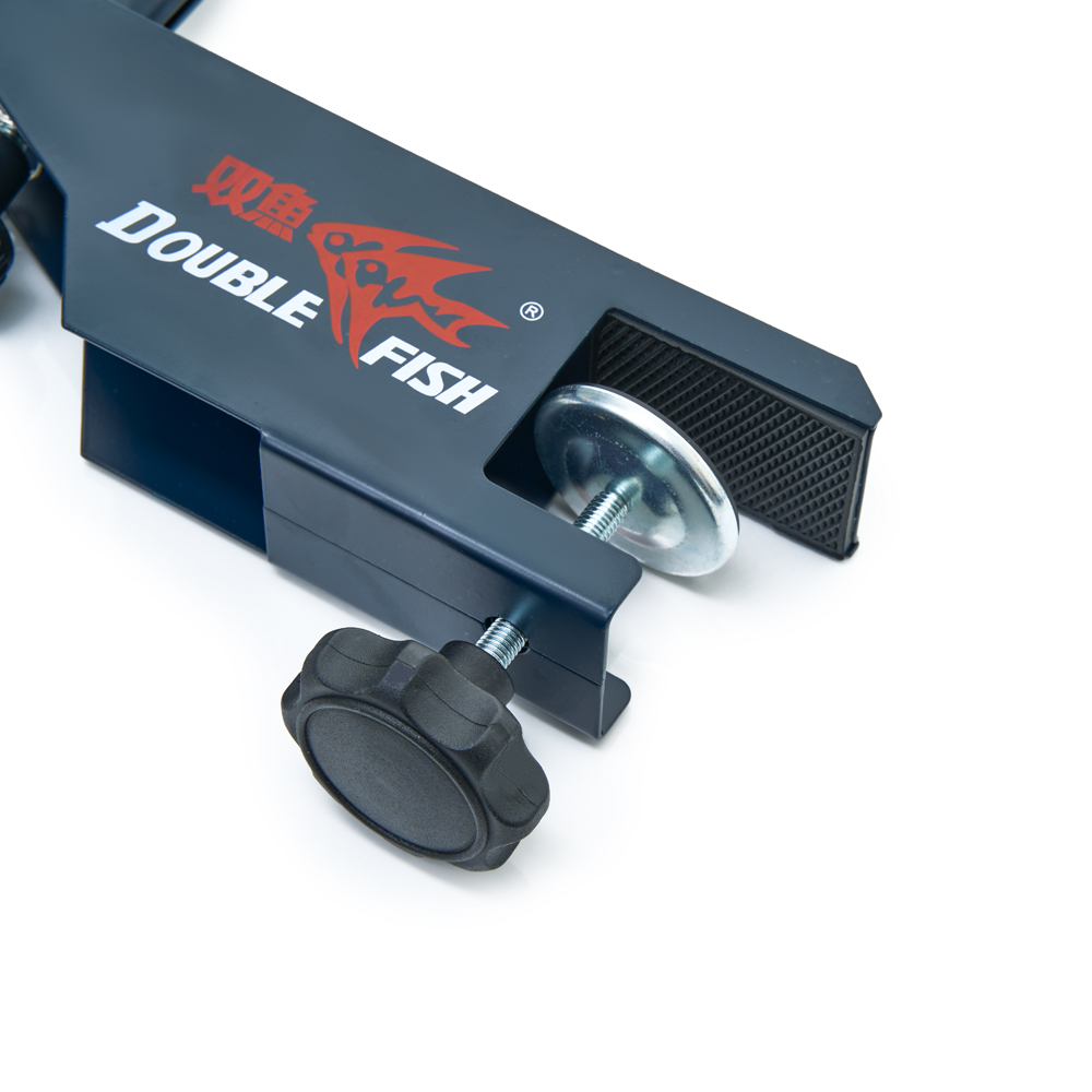 Сетка для наст. тенниса DOUBLE FISH XW-924C, в компл. с мет. стойками, измерит. высоты, темно-синий