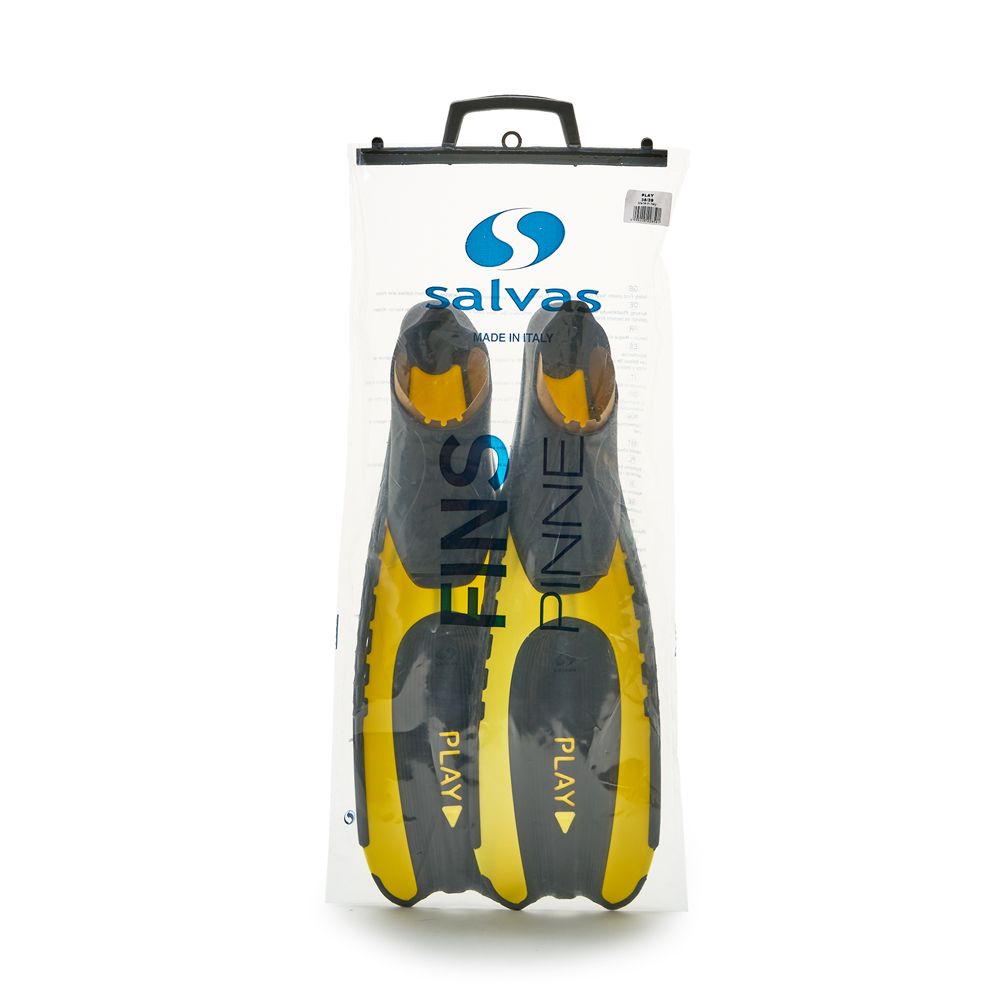 Ласты для плав. Salvas Play Fin, BA12840GGSTS,TPR и Technoflex, р.40-41, жёлтый