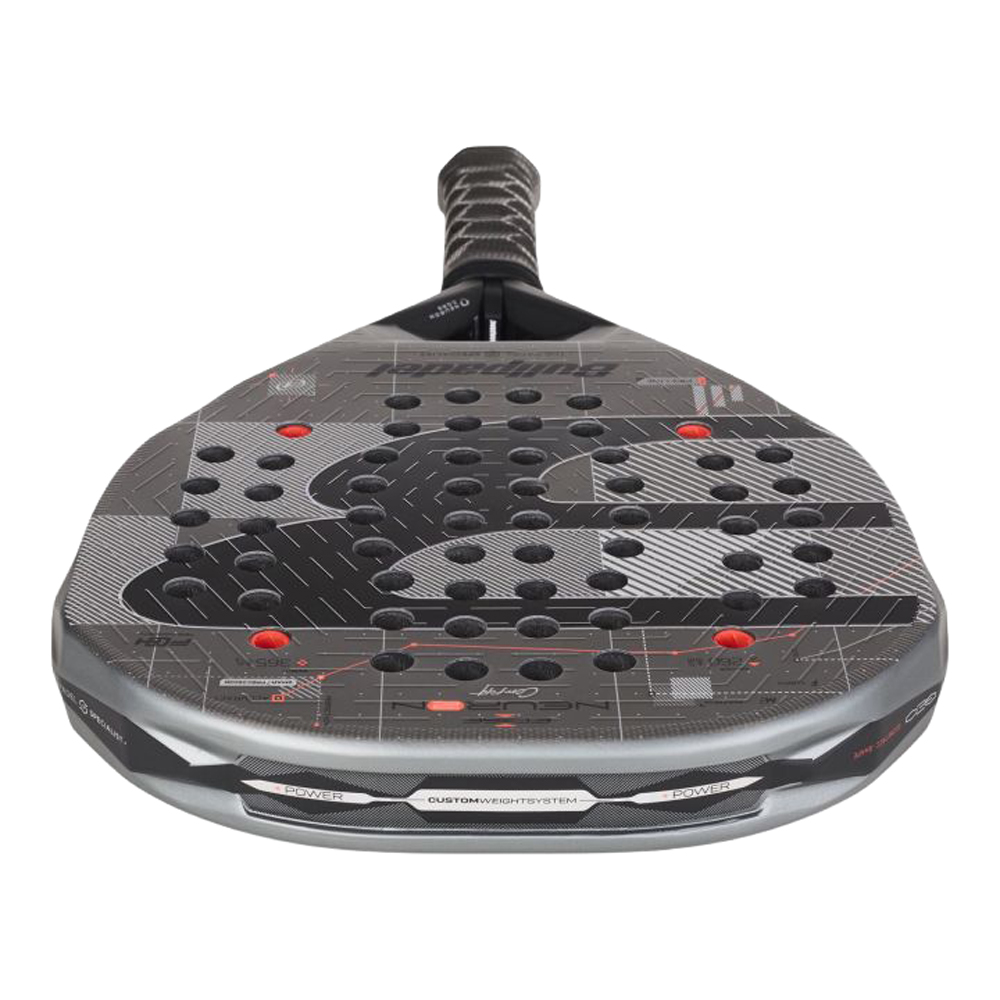 Ракетка для падела BULLPADEL Neuron 02 Comfort 27, 497243,для продв.игр., стекловолокно,карбон, сер.