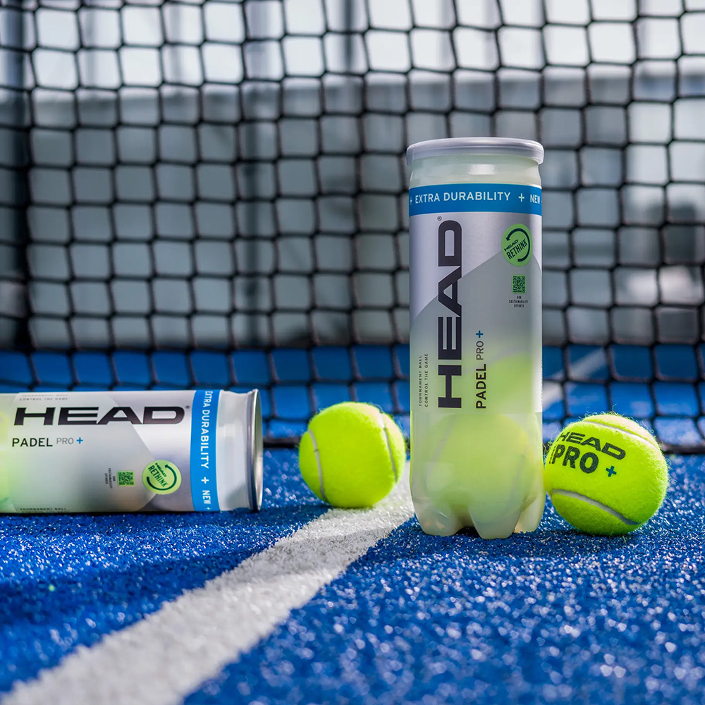 Мяч для падела HEAD Padel Pro+, 540203, уп.3 шт, FIP Approved, войлок,нат.резина,желтый