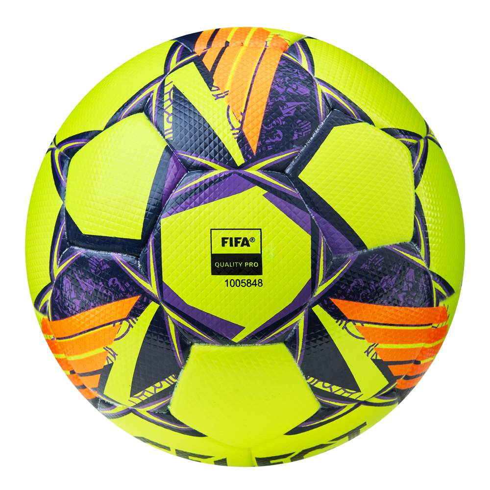 Мяч футб. SELECT Brillant Super TB, 3615968509,р.5, FIFA PRO, ПУ, 32пан. термосш, желто-оранж-фиолет