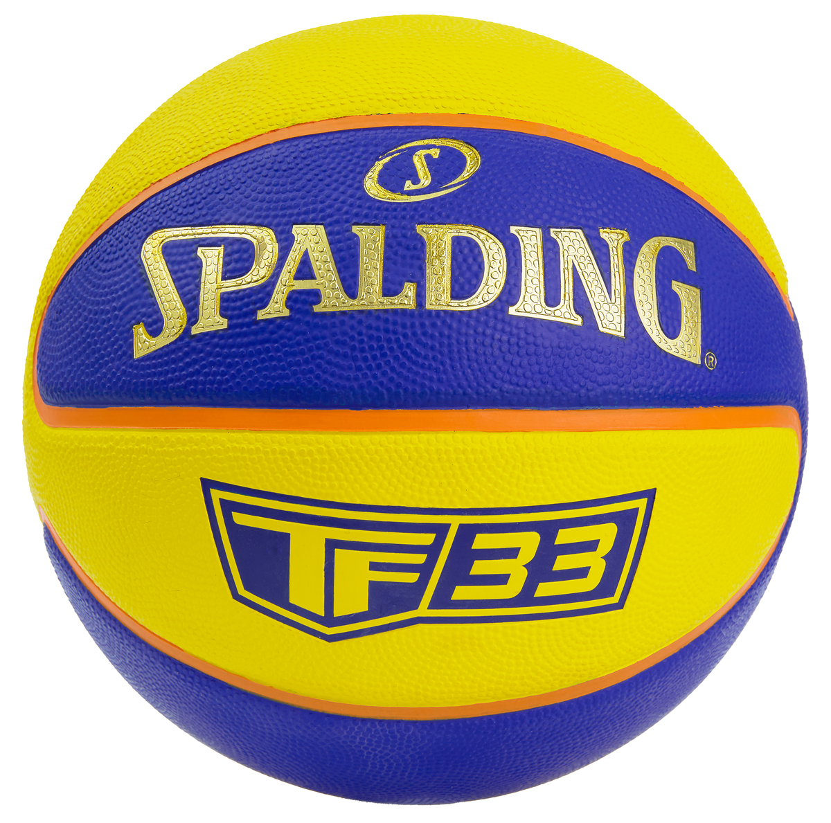 Мяч баск. SPALDING TF-33 Outdoor 3*3, 84352z, р.6, резина, желто-синий
