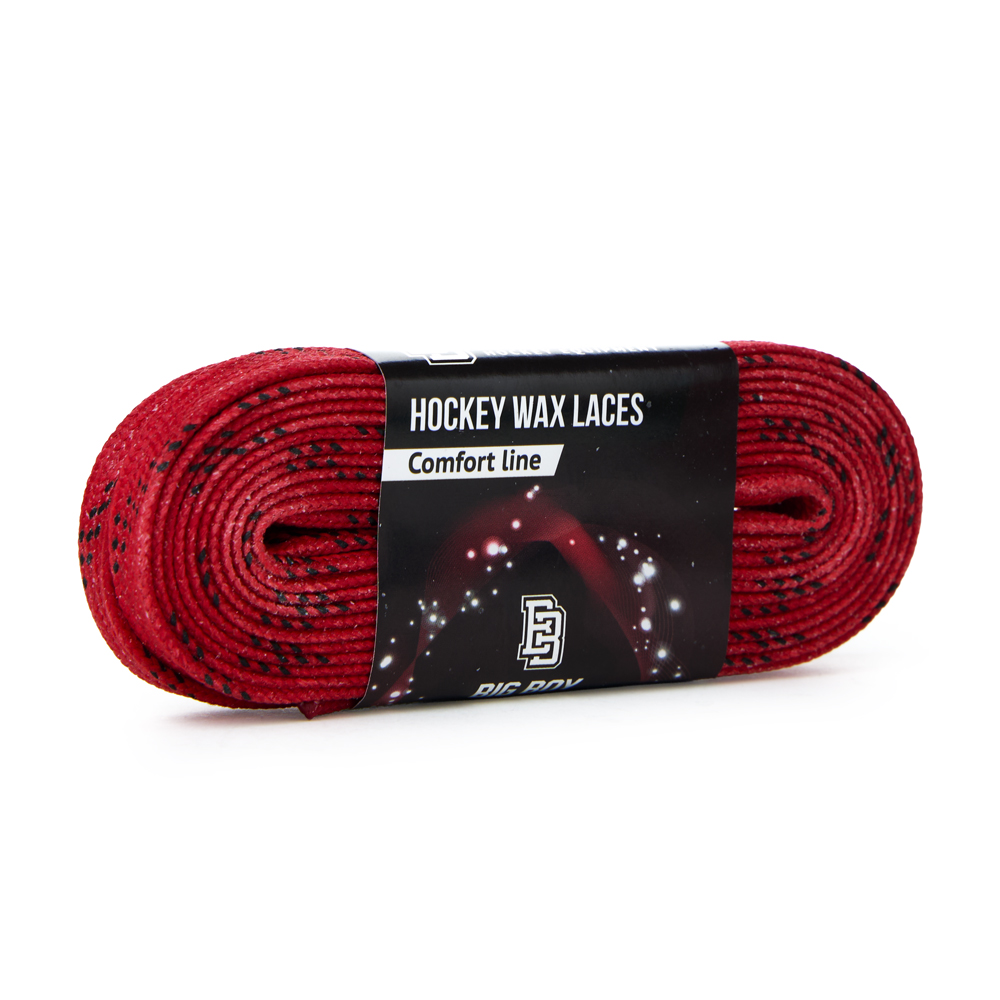 Шнурки для коньков BIG BOY Comfort Line с пропиткой, BB-LACES-CL-305RD, полиэстер, 305см, красн