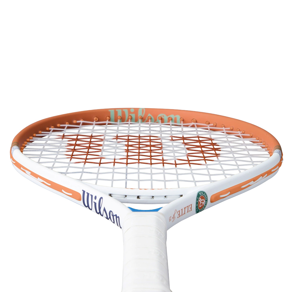Ракетка б/т Wilson Roland Garros Elite 23, WR193510H, для дет7-8лет,алюм., со струн, оранжево-белый