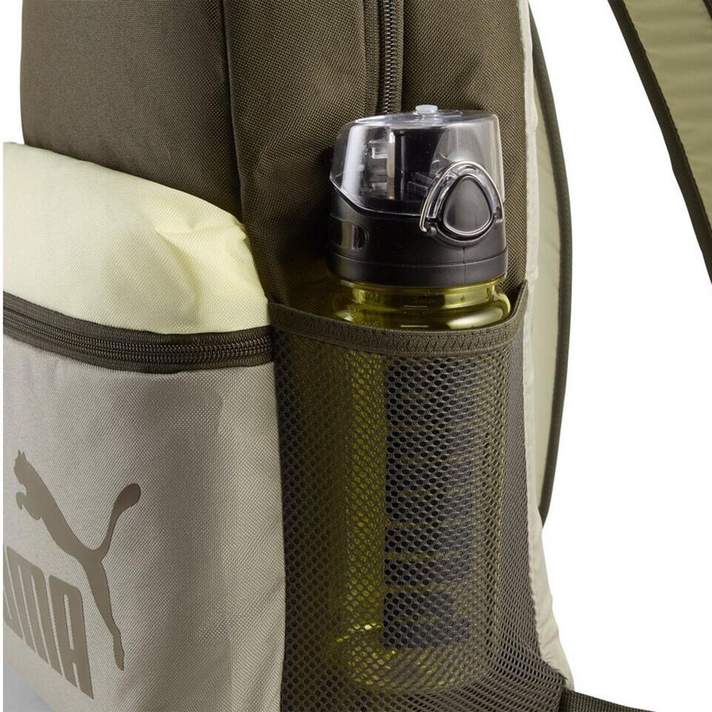 Рюкзак спорт. PUMA Phase Backpack, 09117505, полиэстер, хаки, бежевый