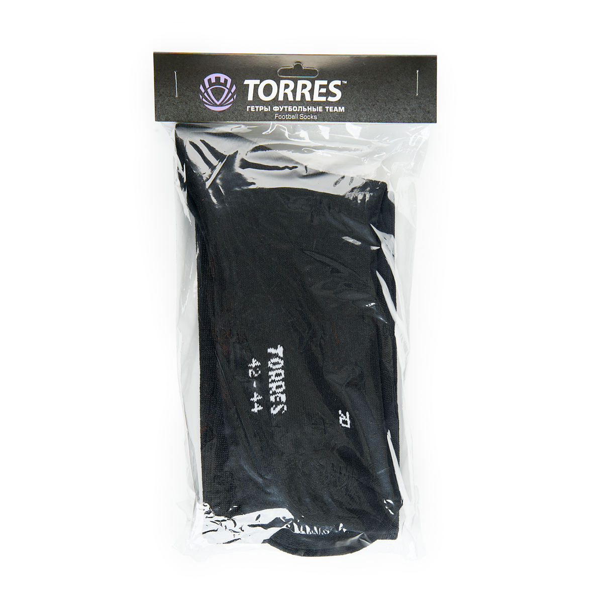 Гетры футб.TORRES Sport Team, FS1108-02-25-27, р.25-27, ЧЕРН, хлопок, полиэстер, эластан