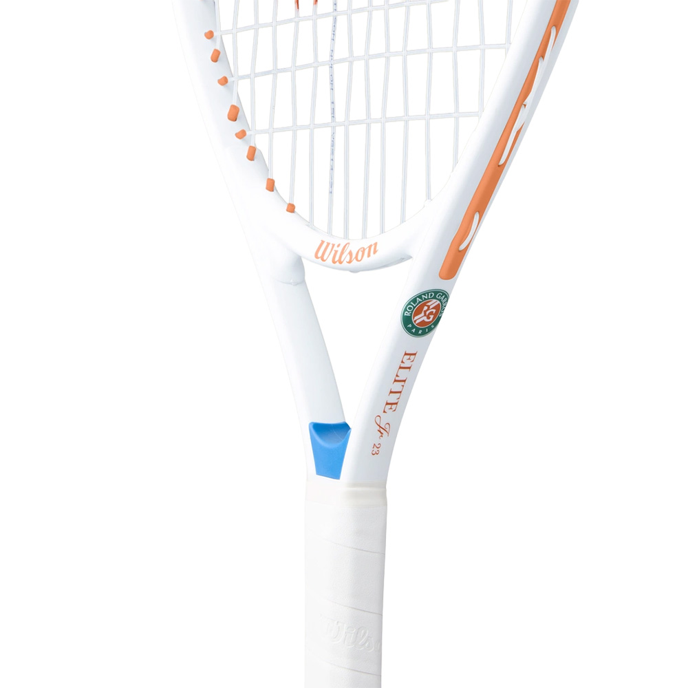 Ракетка б/т Wilson Roland Garros Elite 23, WR193510H, для дет7-8лет,алюм., со струн, оранжево-белый