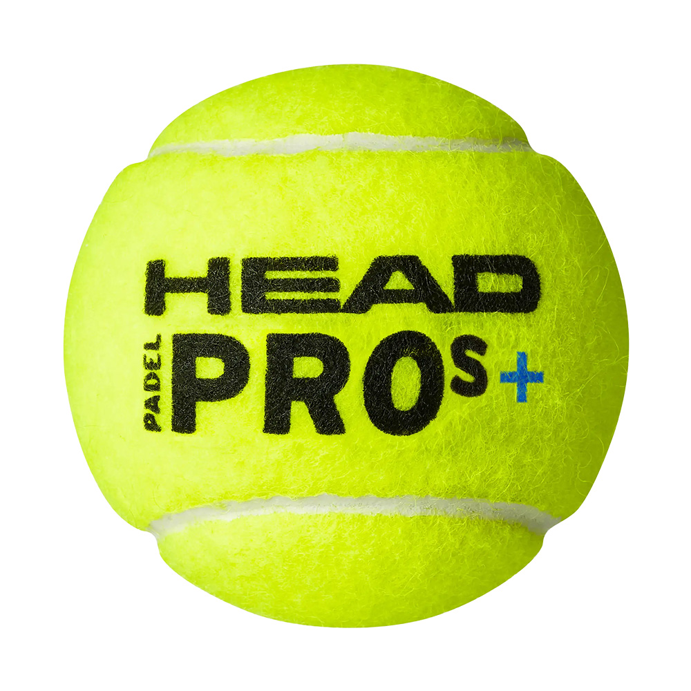 Мяч для падела HEAD Padel Pro S+, 540303, уп.3 шт, FIP Approved, войлок,нат.резина,желтый
