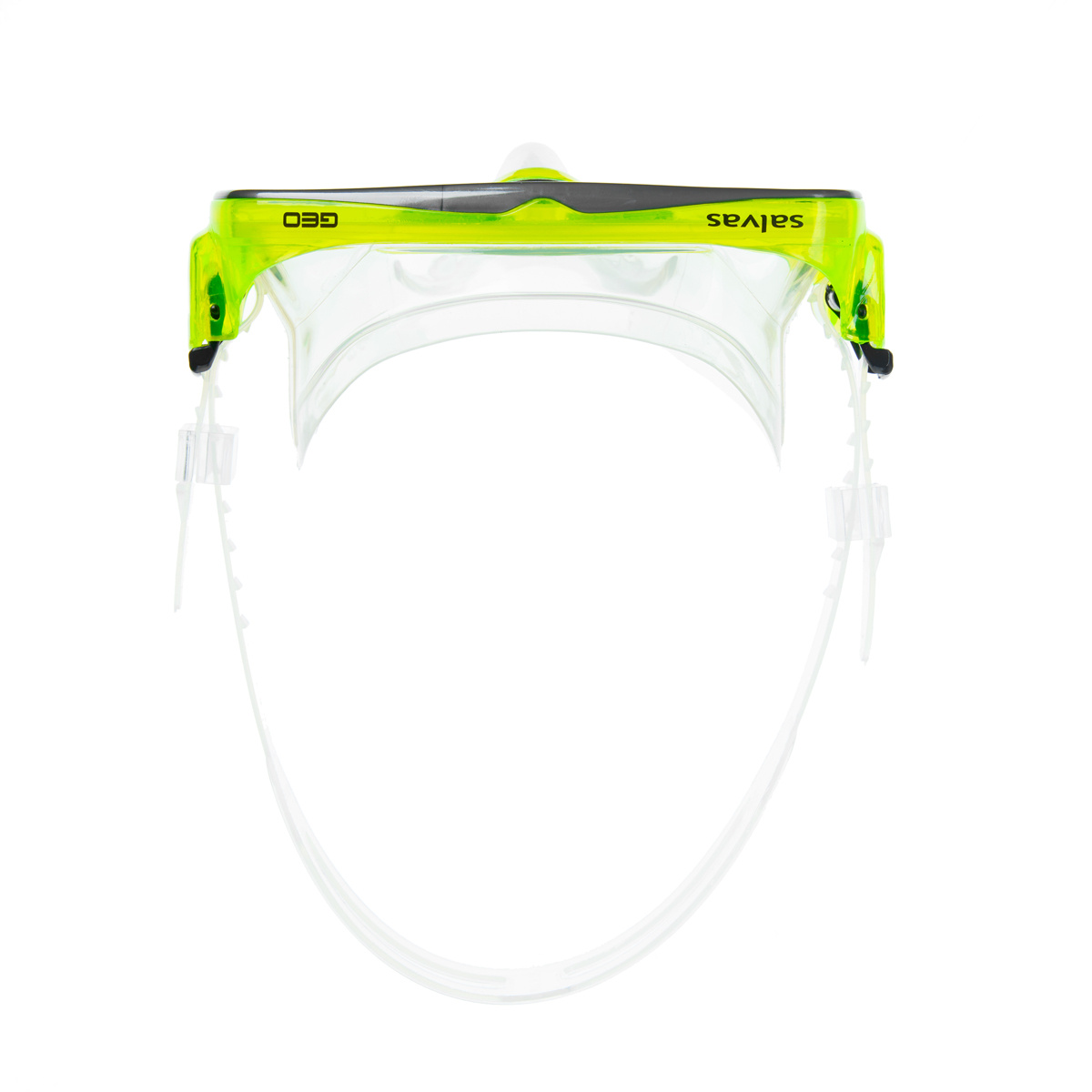 Маска для плав. Salvas Geo Md Mask, CA140S1GYSTH, закален.стекло, силикон, р. Medium, желтый