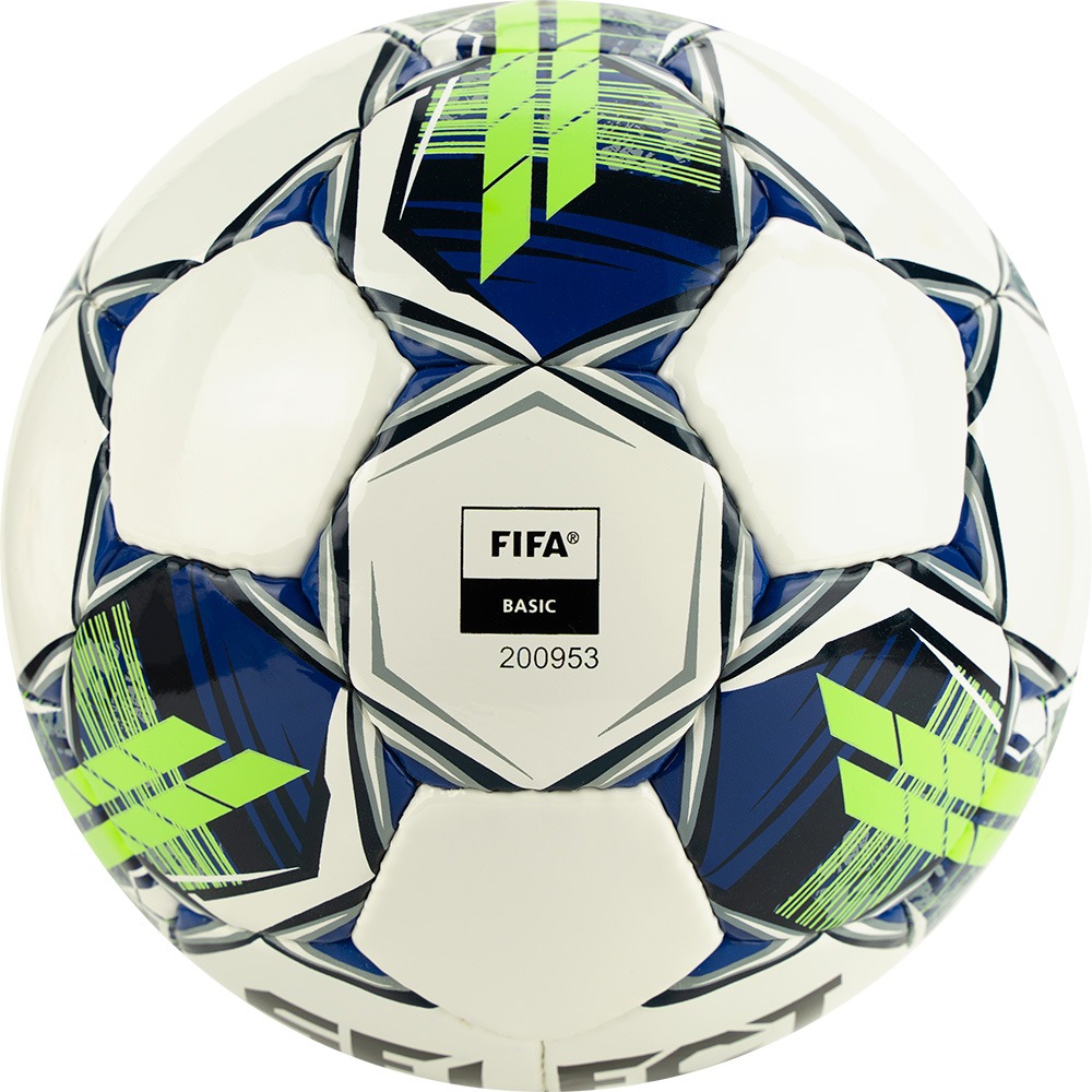 Мяч футзал. SELECT Futsal Master Shiny V22, 1043460004, р.4, Basic,32п, гл.ПУ, руч.сш,бел-син-зел