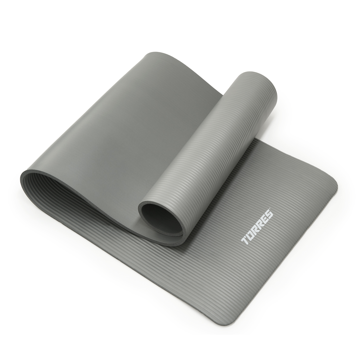 Коврик для йоги TORRES SOFT, YL10110, NBR(синт.каучук), толщина 1 см, серый