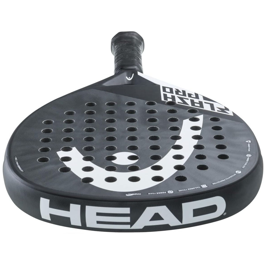 Ракетка для падела HEAD Flash Pro 2023, 226113, для игроков средн.уровня, стекловолокно,черно-белый