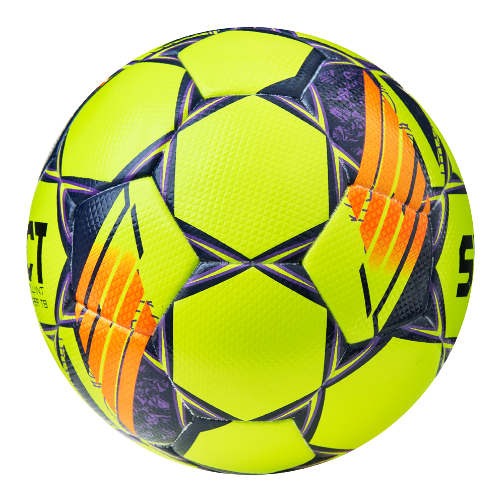 Мяч футб. SELECT Brillant Super TB, 3615968509,р.5, FIFA PRO, ПУ, 32пан. термосш, желто-оранж-фиолет