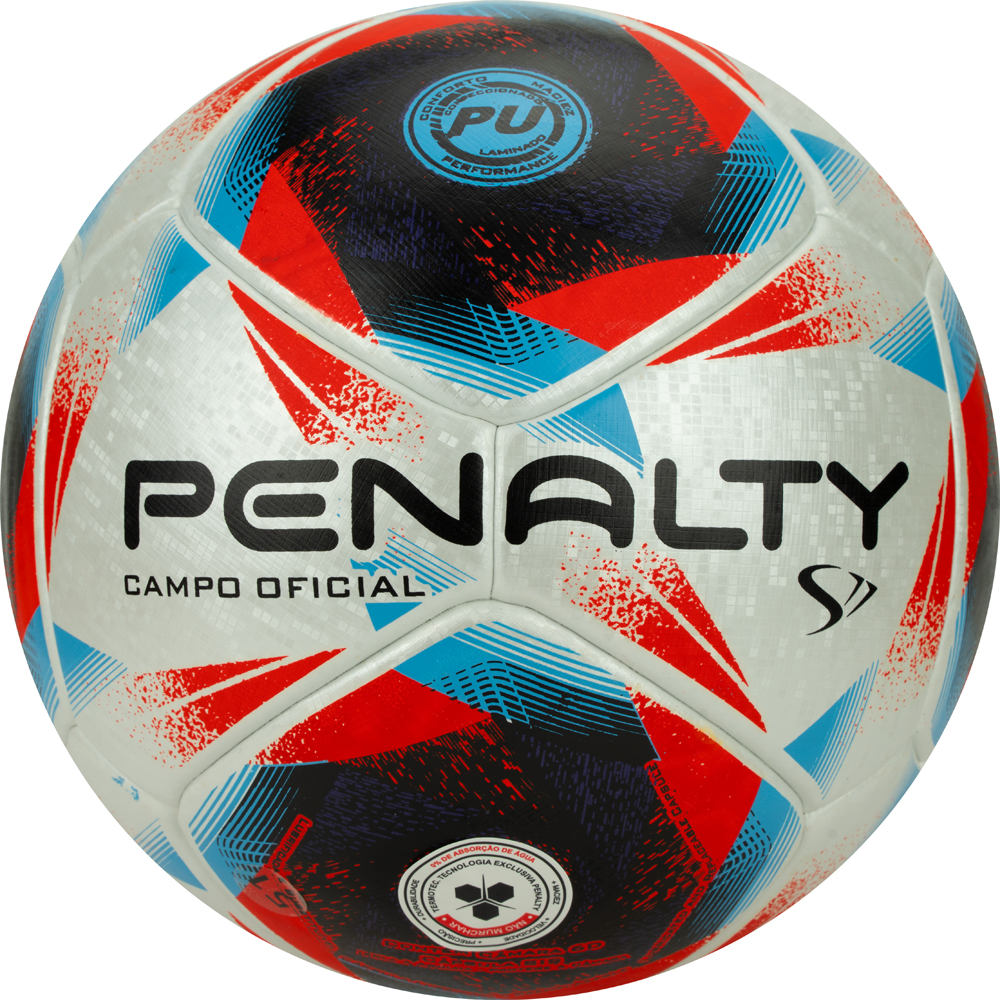 СЦ*Мяч футб. PENALTY BOLA CAMPO S11 R1 XXIII, 5416341610-U,р.5, PU, термосшивка, серебр-красно-синий