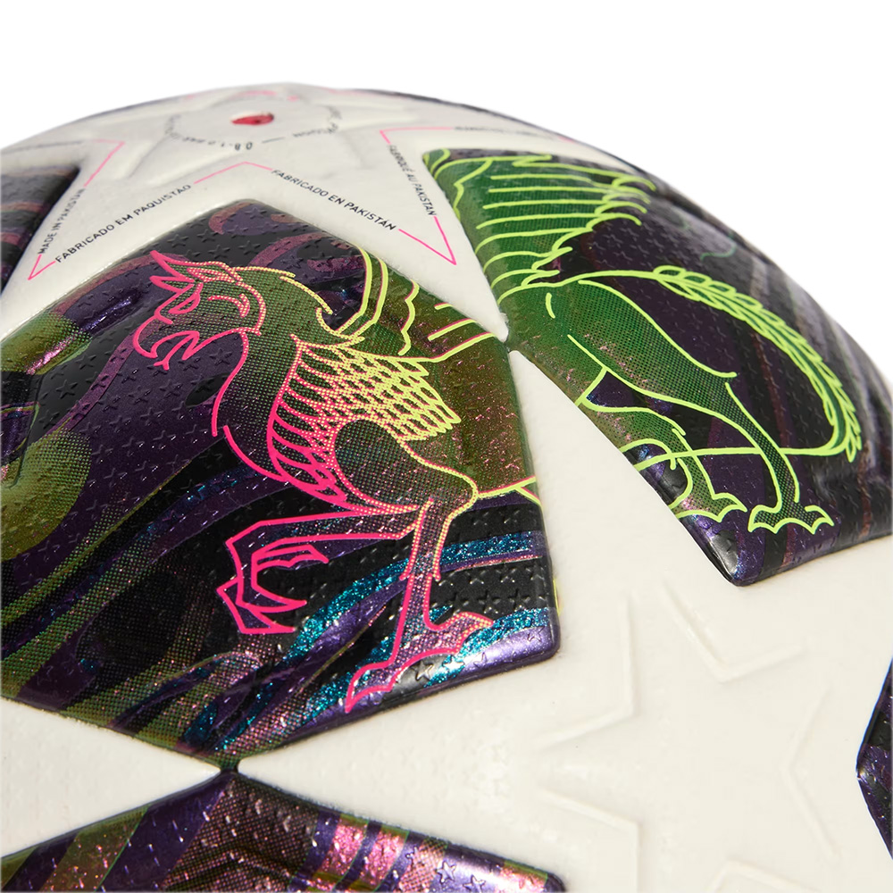 Мяч футб. ADIDAS UCL Finale PRO, JX9077,р.5, 32п, FIFA Quality PRO, ПУ, термосш, бело-фиолет