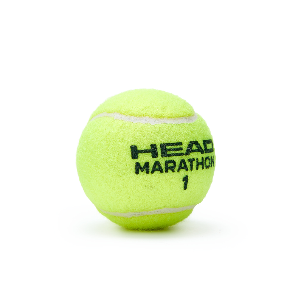 Мяч теннисный HEAD Marathon 3B, 578183, крафт. упак.3шт, без давления, фетр, нат.резина,желтый