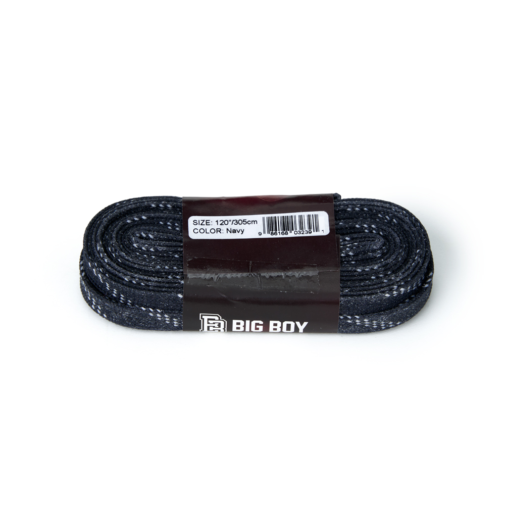 Шнурки для коньков BIG BOY Comfort Line с пропиткой,BB-LACES-CL-305NV, полиэстер, 305см, темно-синий