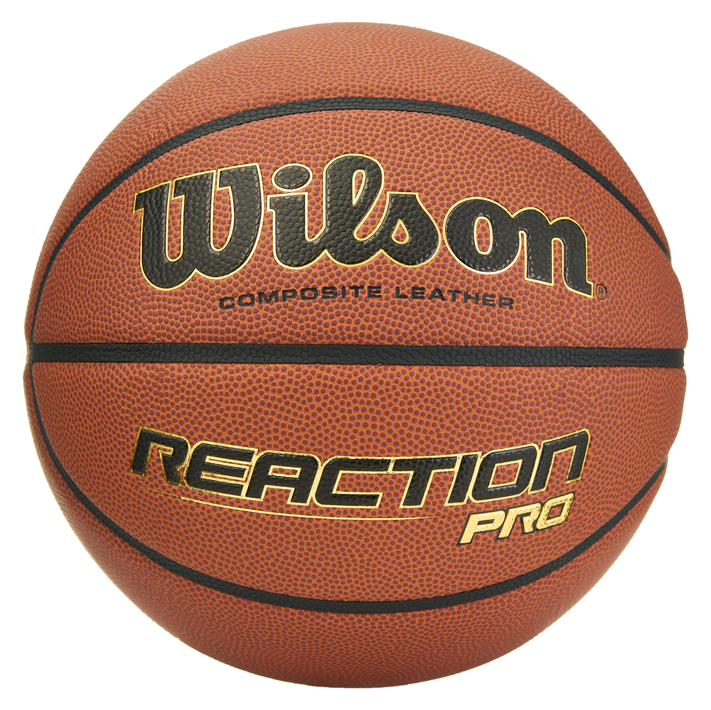 Мяч баск. WILSON Reaction PRO, WTB10138XB06, р.6, синт. PU, бутил. камера, темно-коричневый