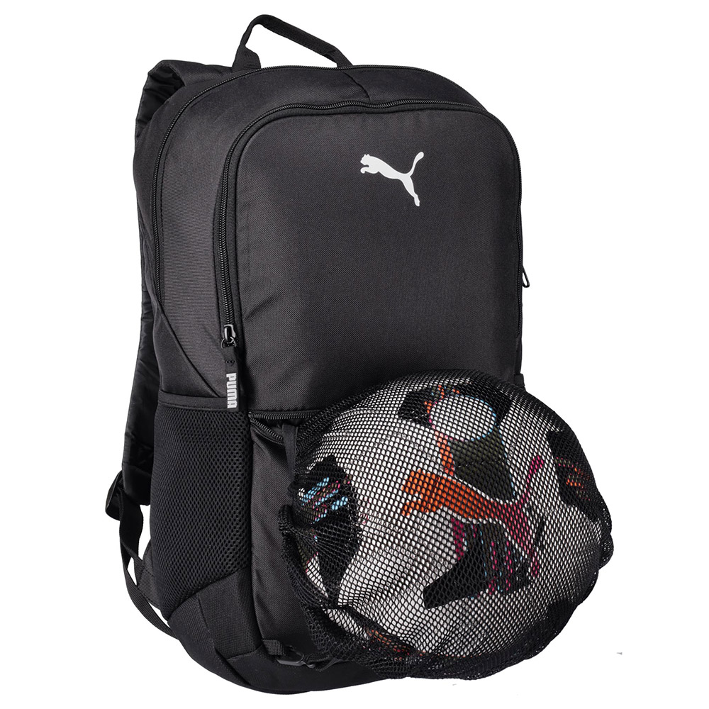 Рюкзак спорт. PUMA TeamGOAL Backpack ball net, 09046701, полиэстер, черный
