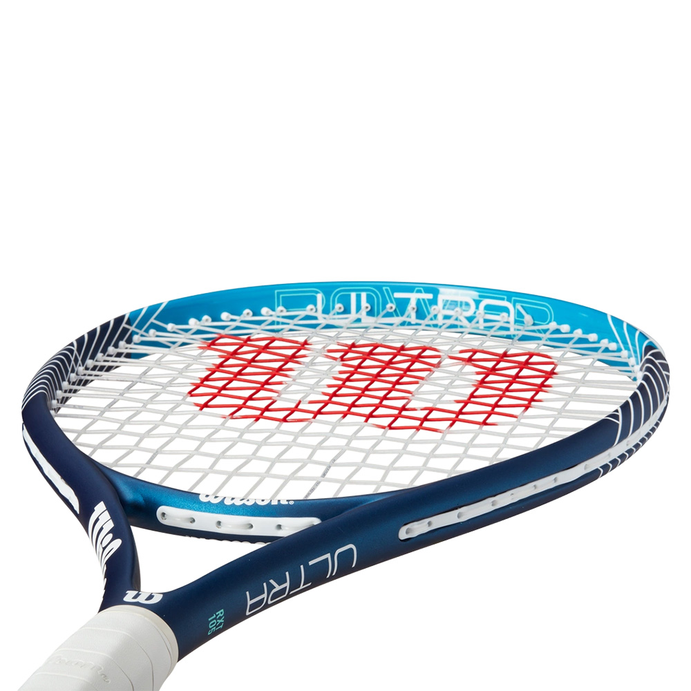 Ракетка б/т Wilson Ultra Power 105 Gr2, WR147010U2, для любит, композит, со струнами, темносин-бел