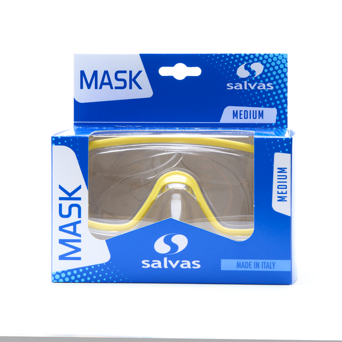 Маска для плав. Salvas Domino Md Mask, CA140C1TGSTH, безопасн.стекло,Silflex, р. Medium, желт