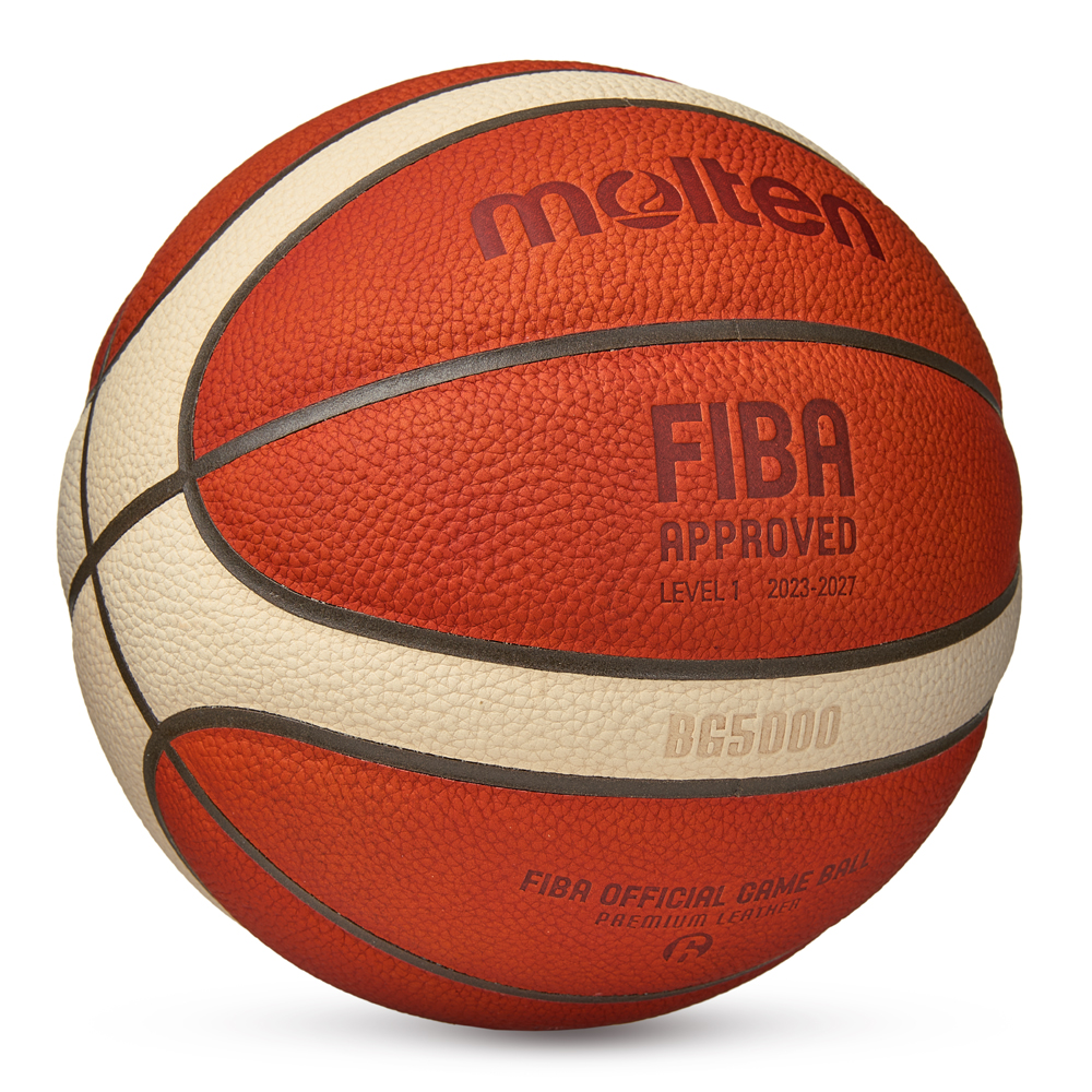 Мяч баск. MOLTEN B6G5000 р.6, FIBA Appr, 12 панелей, нат.кожа, бутил.камера, кор-беж-чер