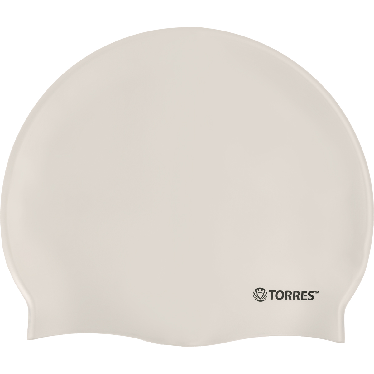 Шапочка для плав. TORRES Flat, SW-12201WT, белый, силикон