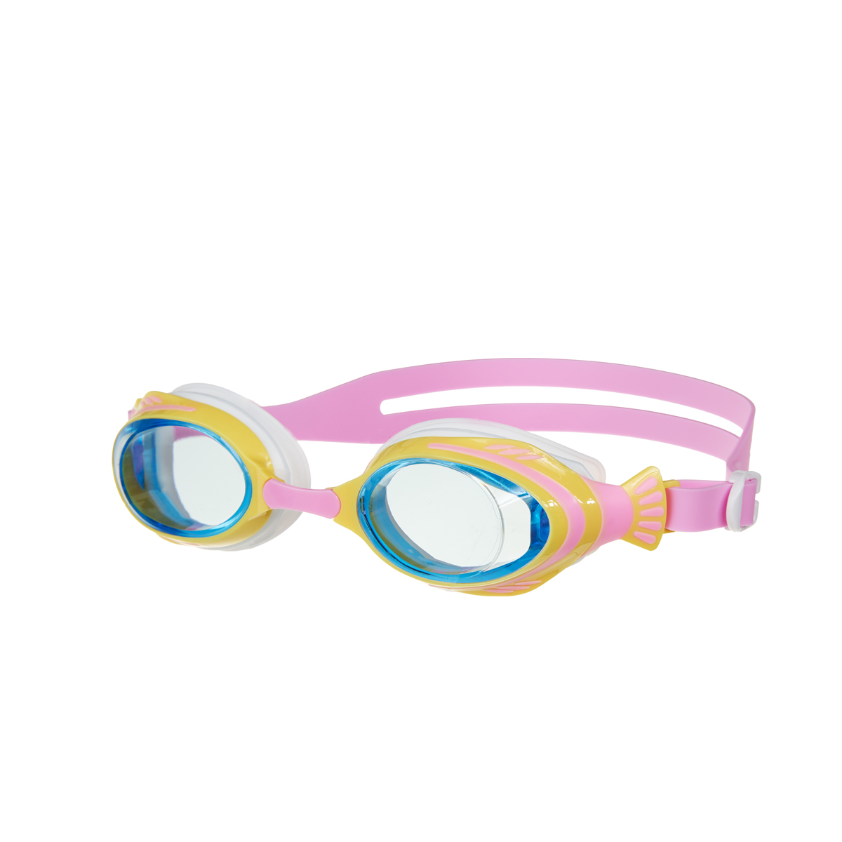 Очки детские для плав.TORRES Fish Kids, SW-32522PK,голуб. линзы,оранж-роз.оправа, раздв. рег.ремешок