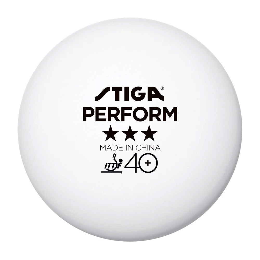 Мяч для наст. тенниса Stiga Perform 3***, 40+, 1113-2110-06, пластик, ITTF Appr., уп.6 шт, бел