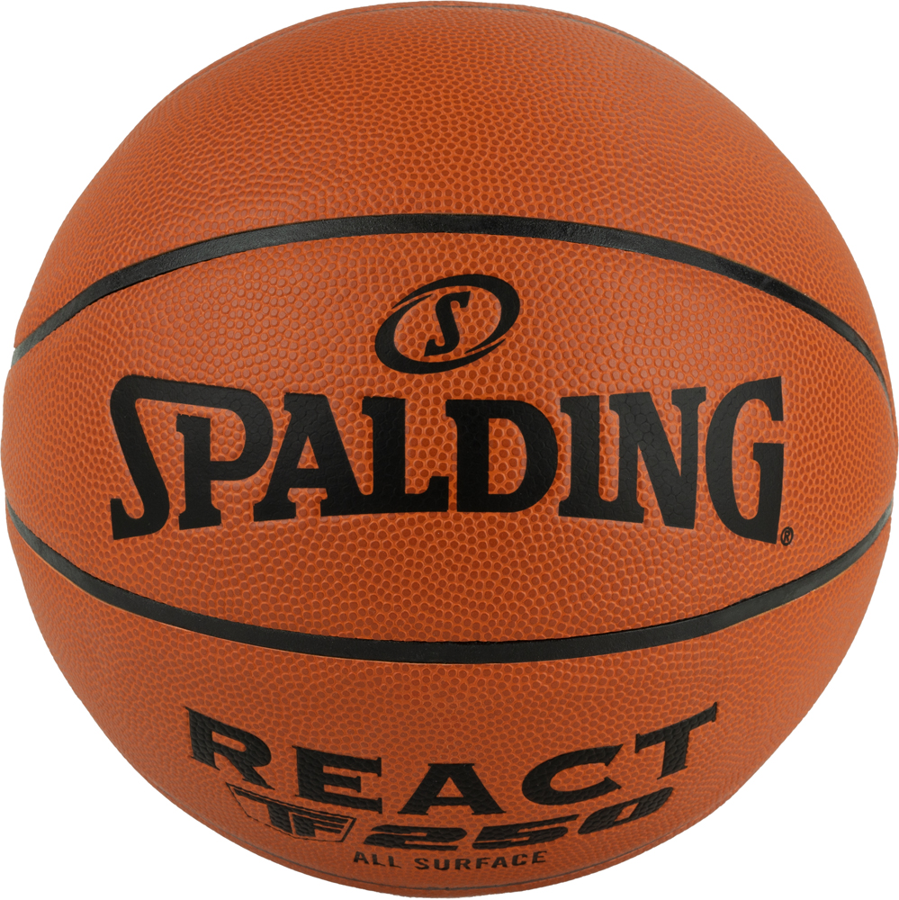 Мяч баск. SPALDING TF-250 React 76802z, р.6, композит. кожа (ПУ), коричн-черн.