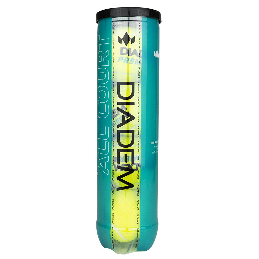 Мяч теннисный DIADEM Premier All Court 4B, BALL-4CASE-ALLCRT, уп. 4шт, одобр.ITF, фетр,желт