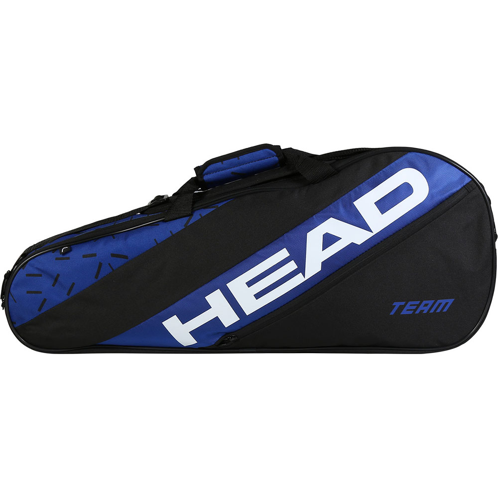 Сумка-чехол HEAD Team Racquet Bag S, 262334-BLBK, с карманом, на 3 тен.ракетки, черно-синий