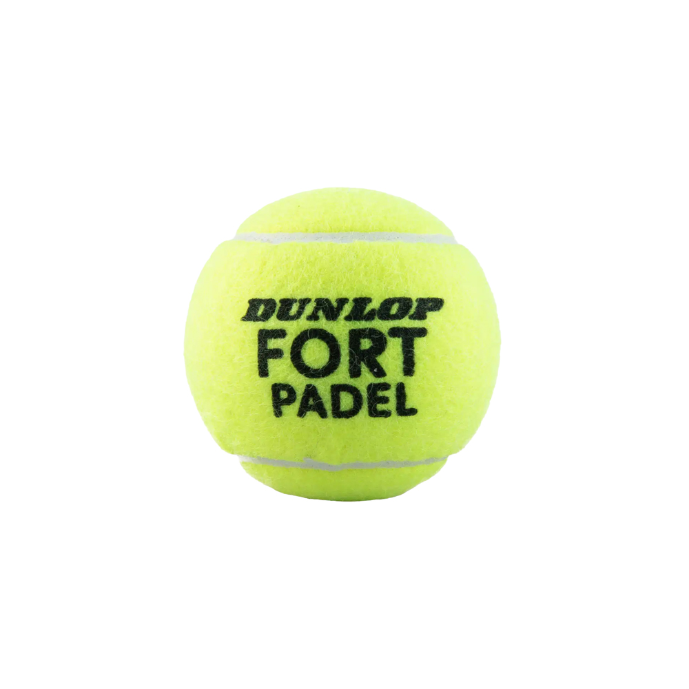 Мяч для падела Dunlop Fort Padel, 601555, уп.3 шт, FIP, сукно, нат.резина,желтый