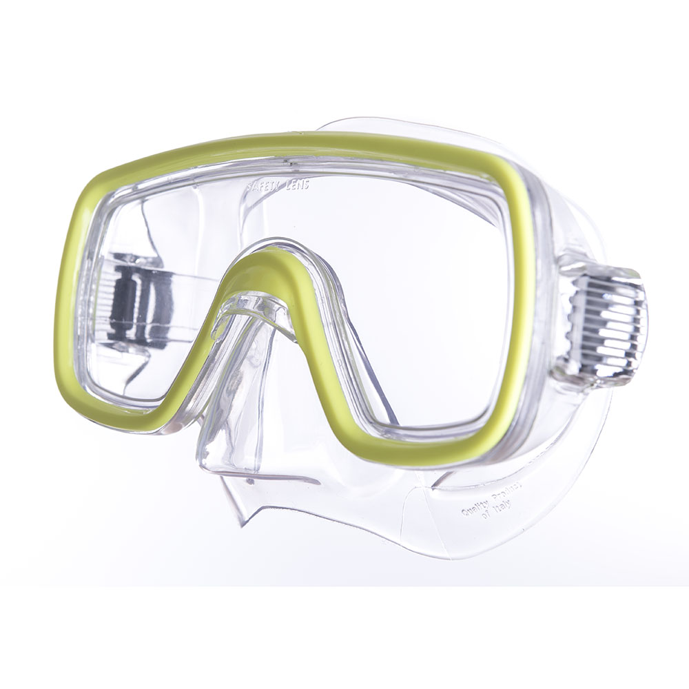 Маска для плав. Salvas Domino Sr Mask, CA150C1TGSTH, закален.стекло, Silflex, р.Senior, желтый