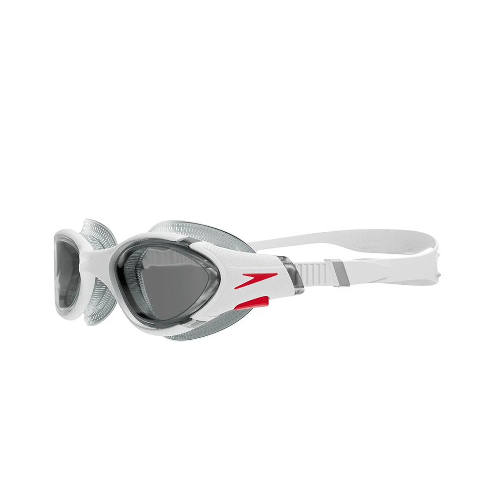 Очки для плав. SPEEDO Biofuse 2.0, 8-00233214500, ДЫМЧАТЫЕ линзы, белая оправа