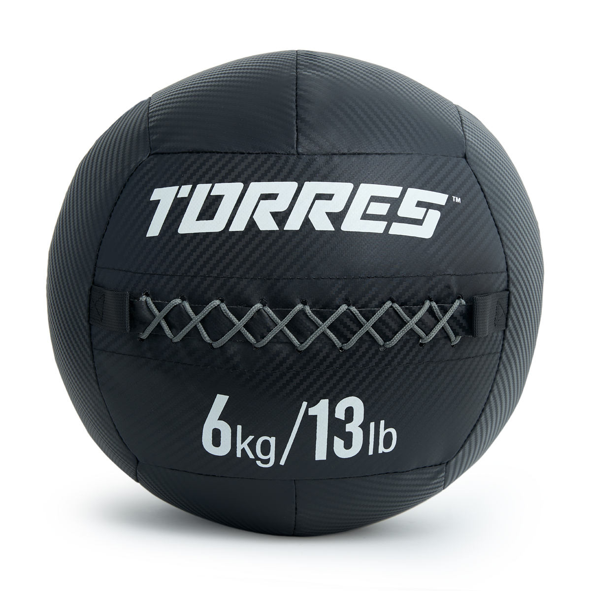 Медбол TORRES 6 кг, AL31256, ПВХ/ПУ, диаметр 35 см, черный