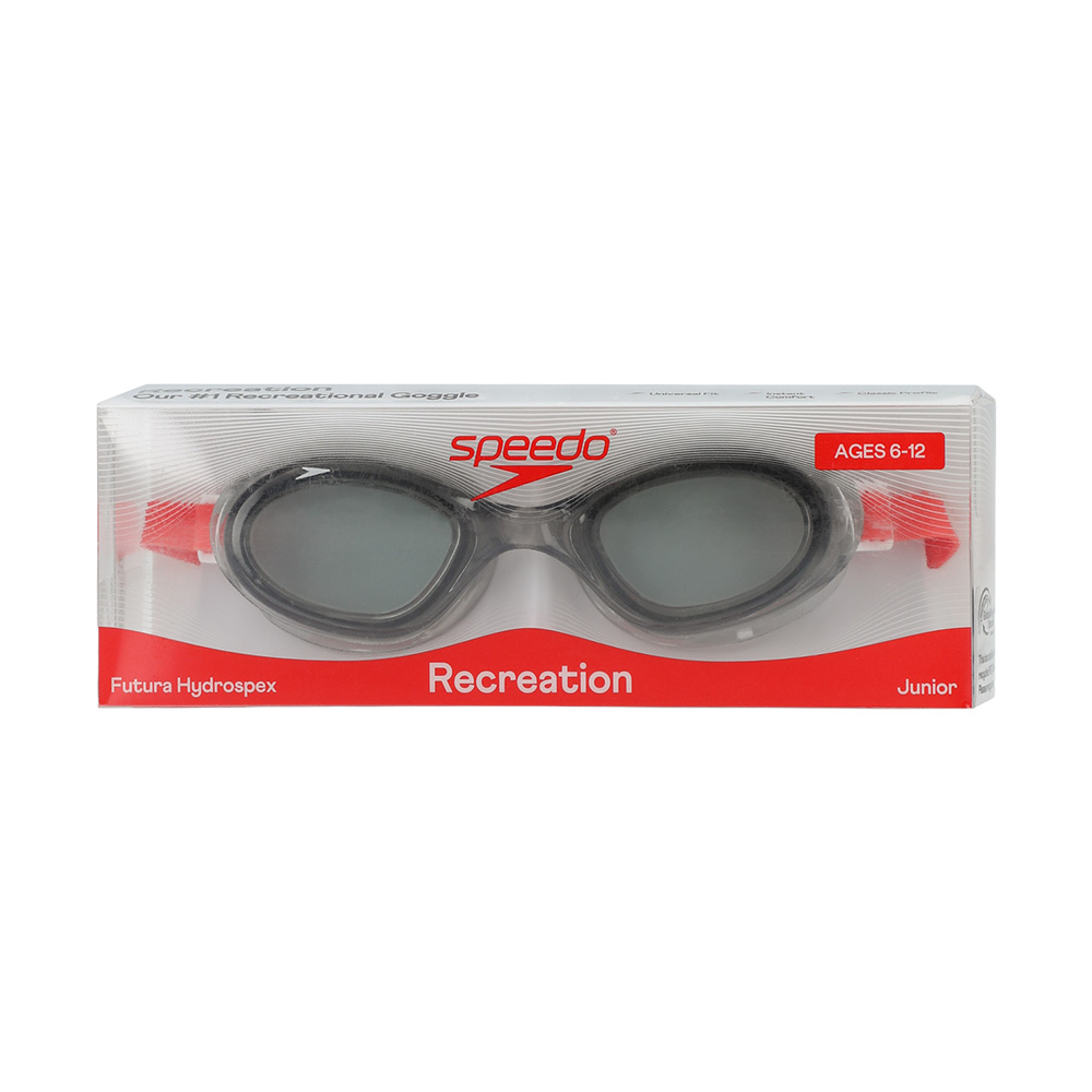 Очки для плав. детск. SPEEDO Futura Hydro Jr, 8-E000037004-C16LO, ДЫМЧ.линзы,нерег. перен., черн.опр