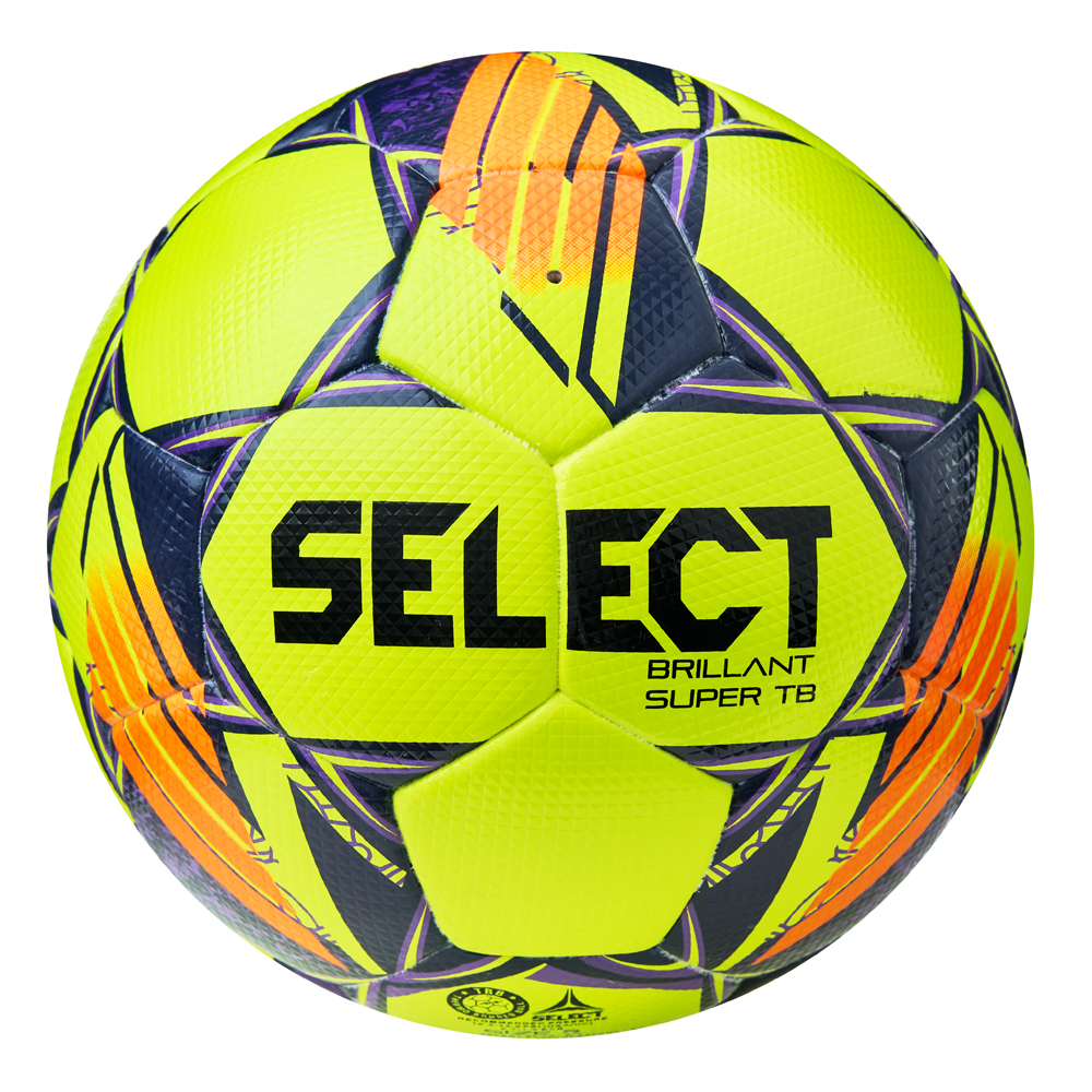 Мяч футб. SELECT Brillant Super TB, 3615968509,р.5, FIFA PRO, ПУ, 32пан. термосш, желто-оранж-фиолет