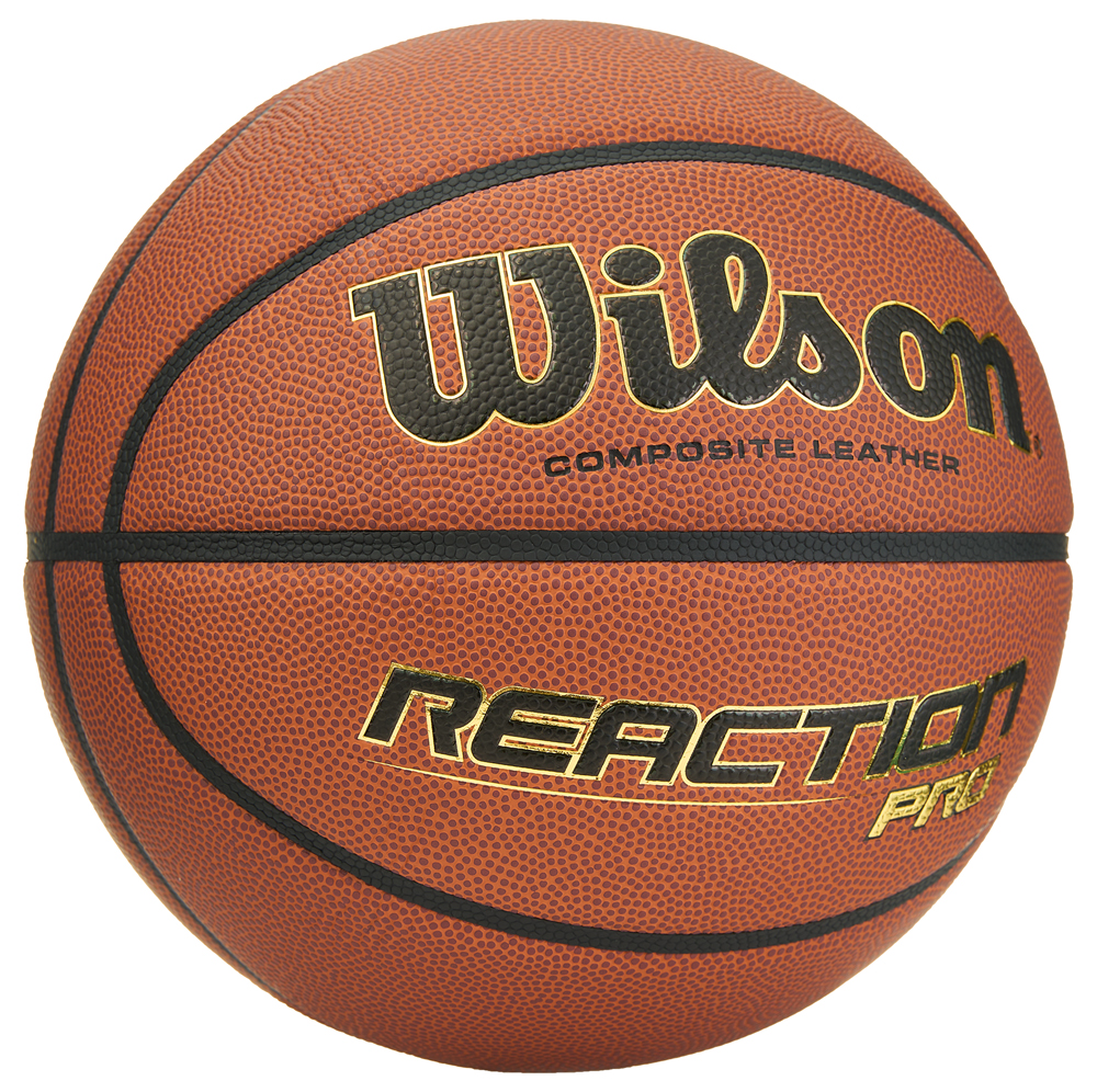 Мяч баск. WILSON Reaction PRO, WTB10138XB06, р.6, синт. PU, бутил. камера, темно-коричневый