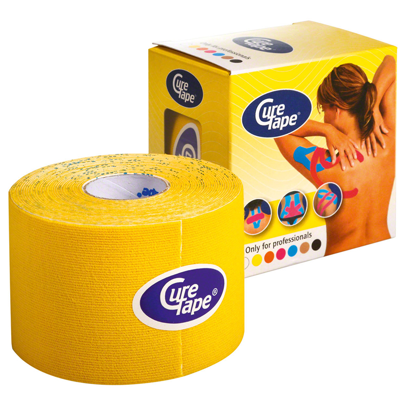 Тейп кинезиологический CureTape Yellow, 5 см x 5 м, 161087, желтый
