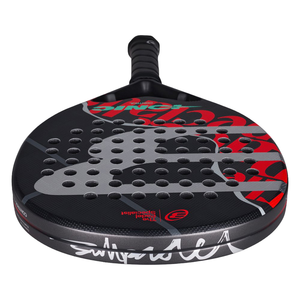 Ракетка для падела BULLPADEL Ionic Control 26, 494412, для продв. игроков, карбон, черно-красный